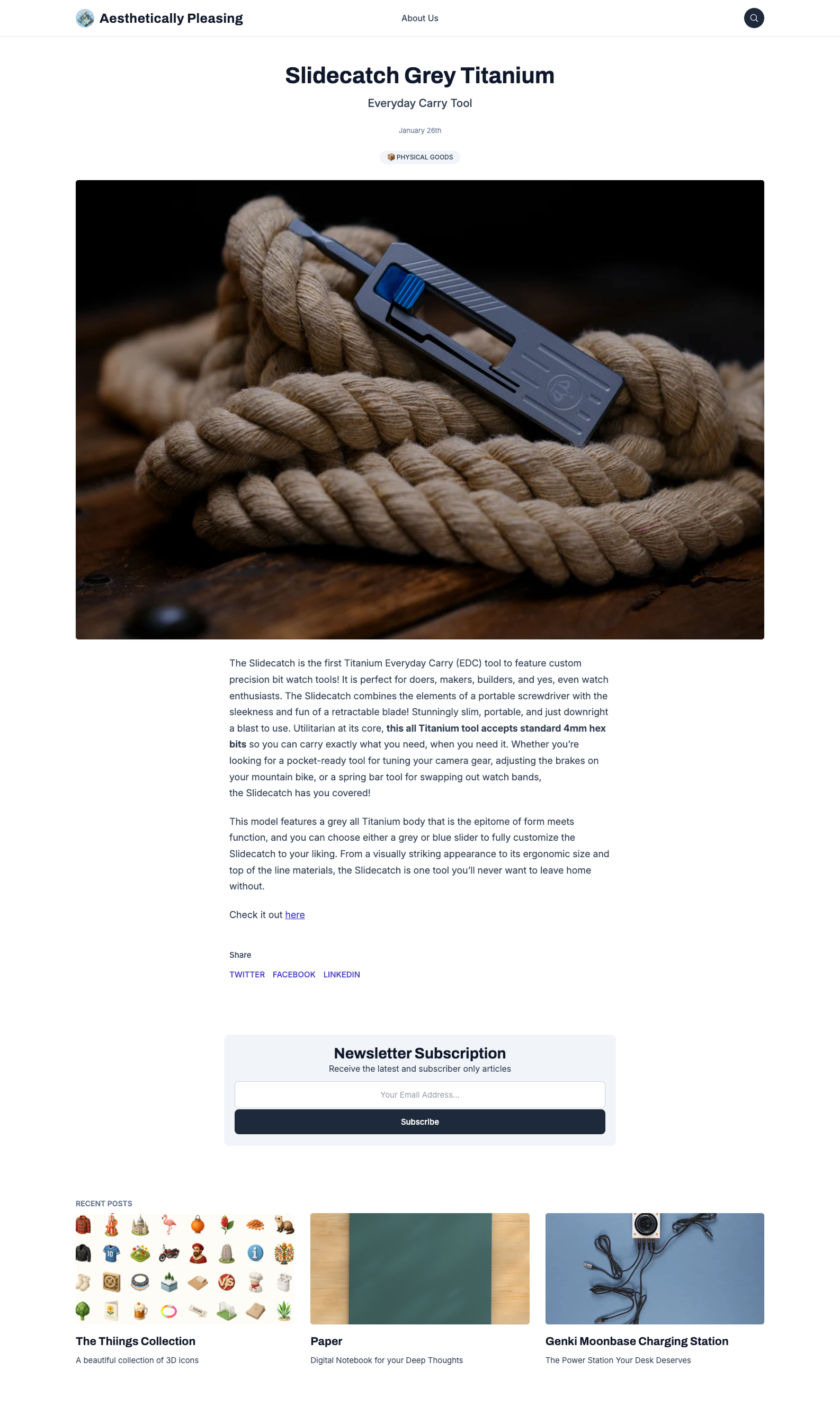 Aesthetically Pleasing Article