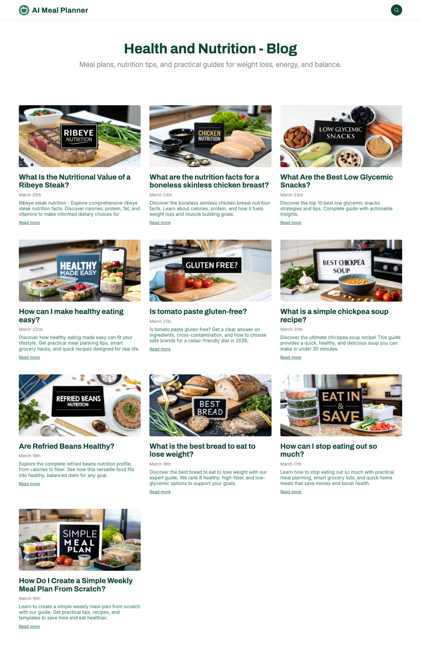 AI Meal Planner