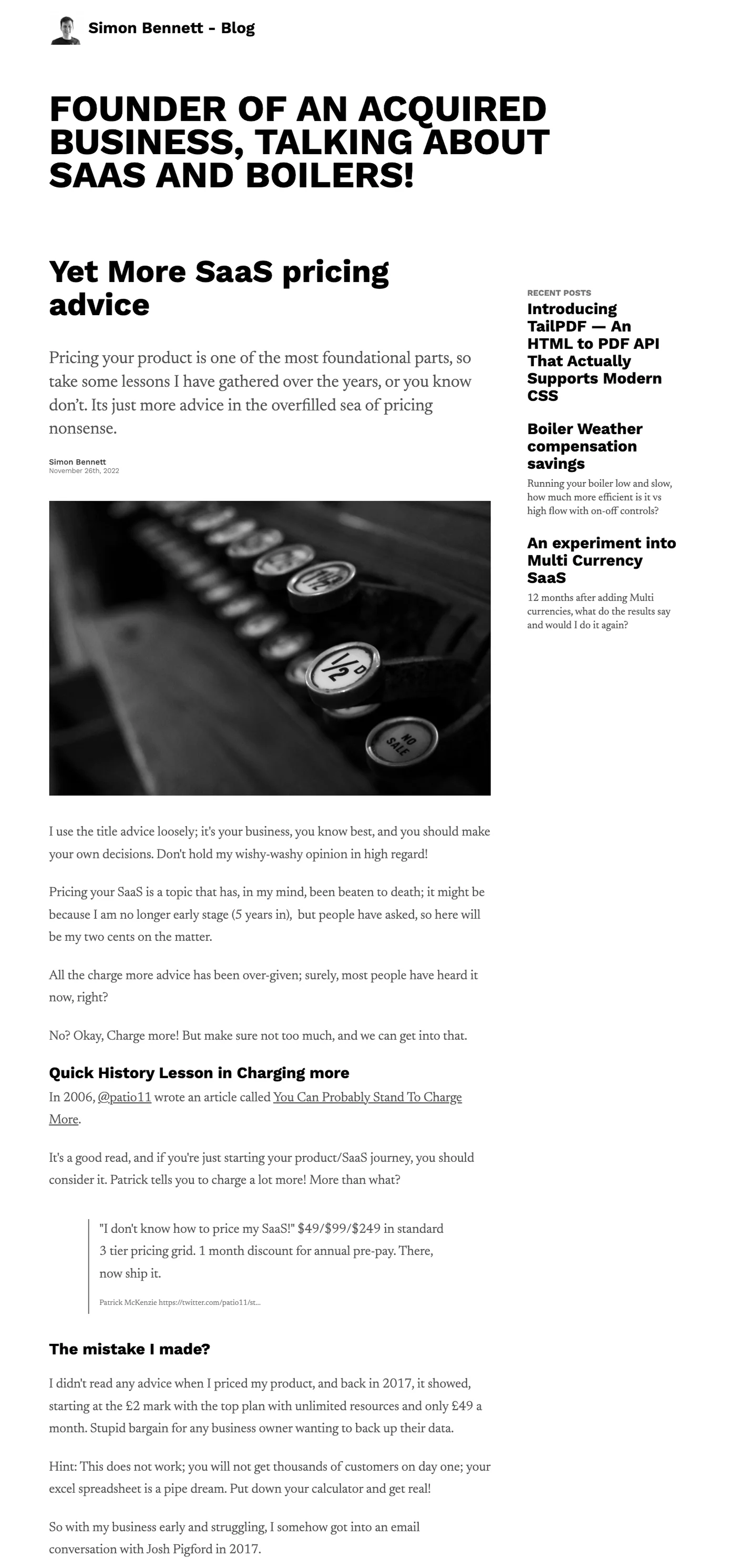 Simon Bennett Blog