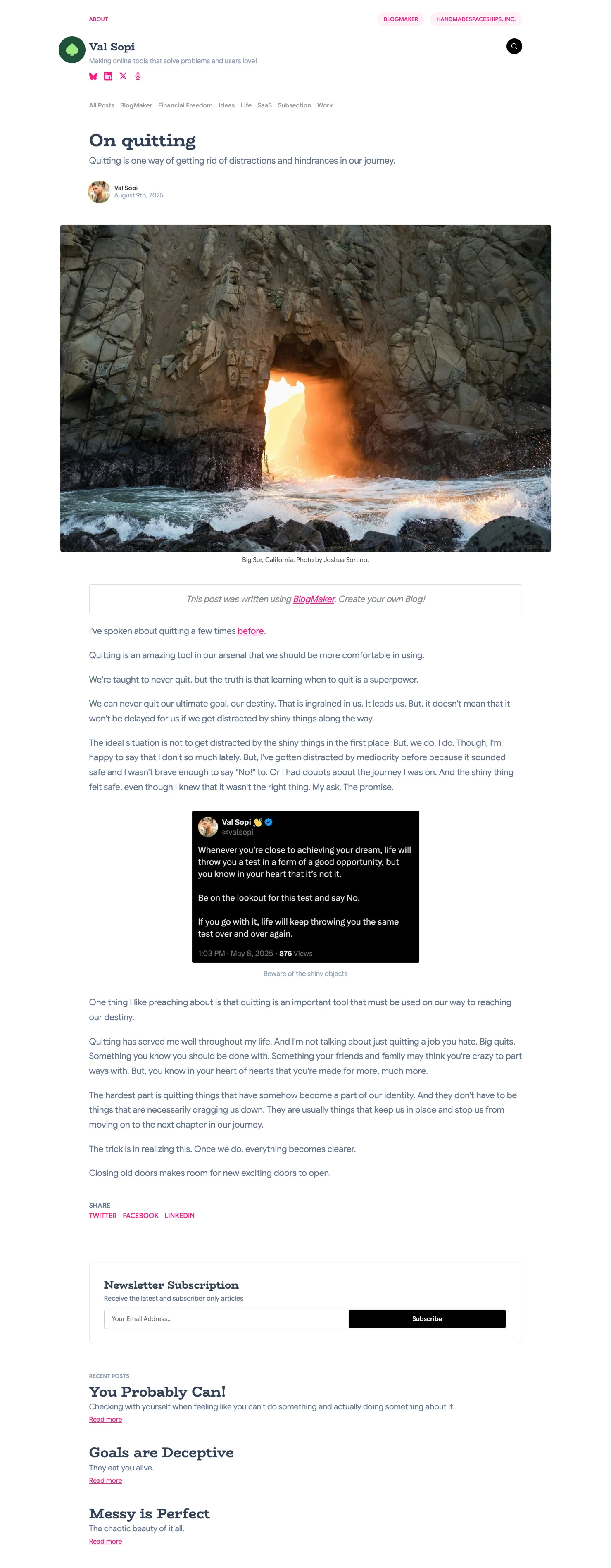 Val Sopi Article