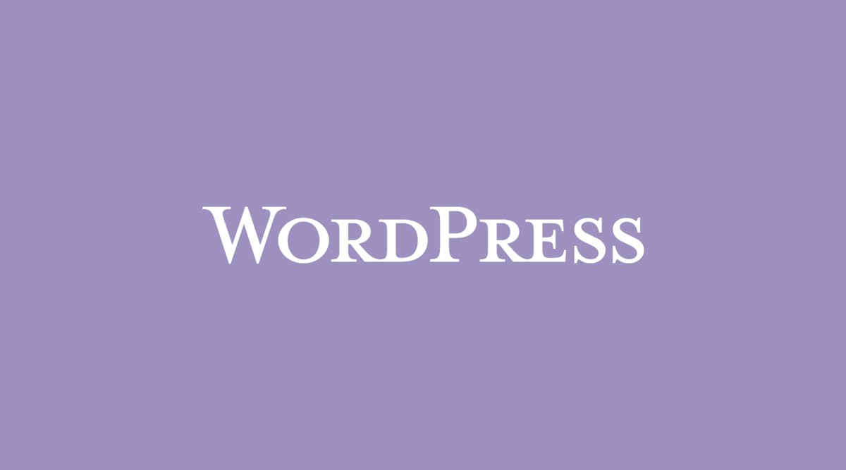 the wordpress logo against a muted purple background