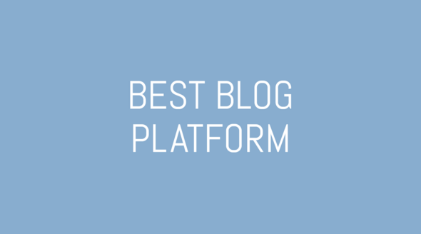 Light blue background with centered white text that reads “BEST BLOG PLATFORM.” The image has a clean, minimalistic design suitable for a blog post header or social preview graphic.