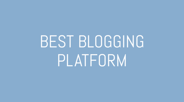 Light blue background with centered white text that reads “BEST BLOGGING PLATFORM.” The image has a clean, minimalistic design suitable for a blog post header or social preview graphic.